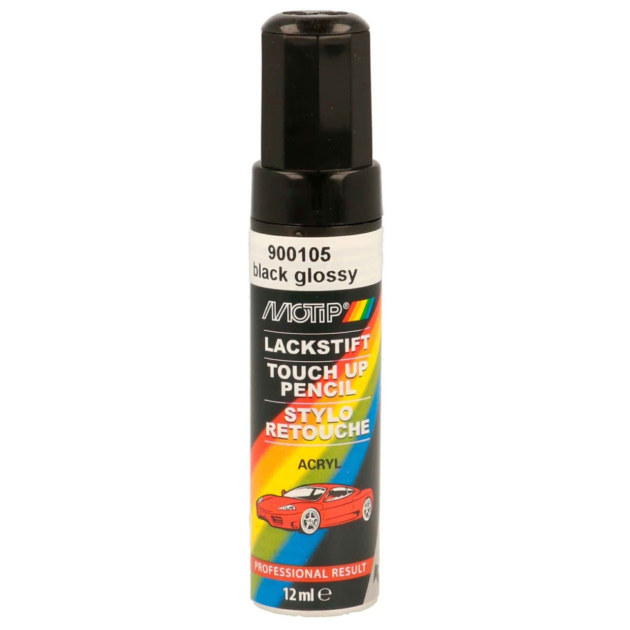 RETOCADOR PRETO BRILHANTE AUTO MOTIP 12ml