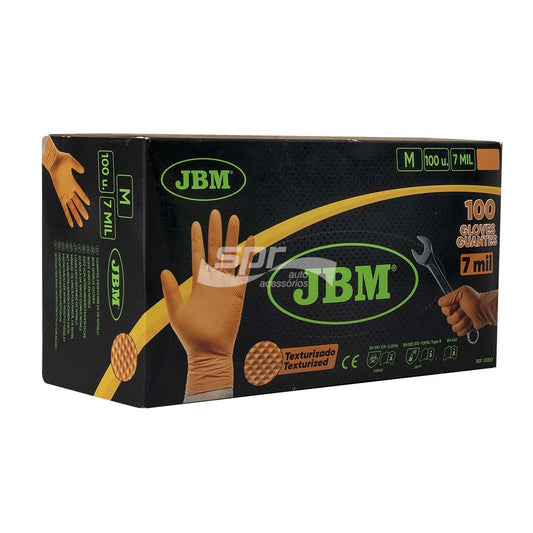 LUVAS NITRILO Laranja texturadas JBM