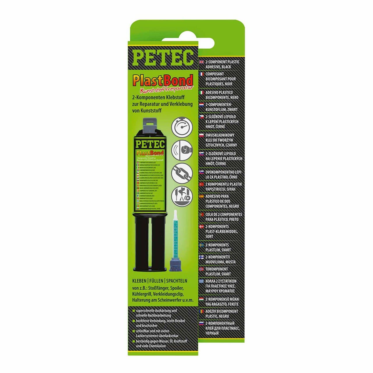 COLA PETEC PLASTBOND Reparação Plásticos